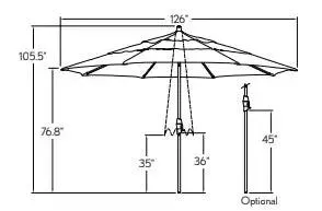 11’ AUTO TILT BOTTOM POLE