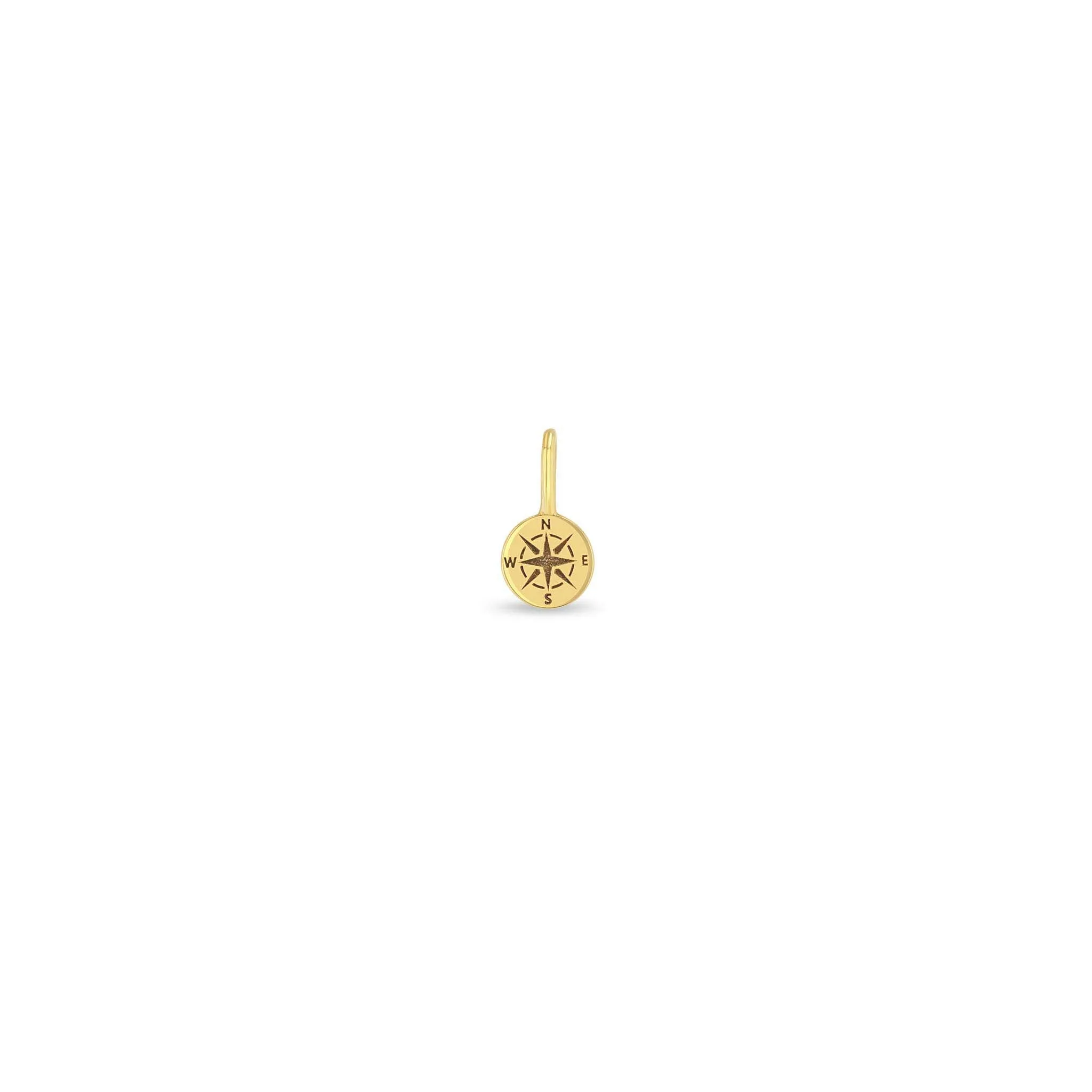 14k Single Midi Bitty Compass Charm