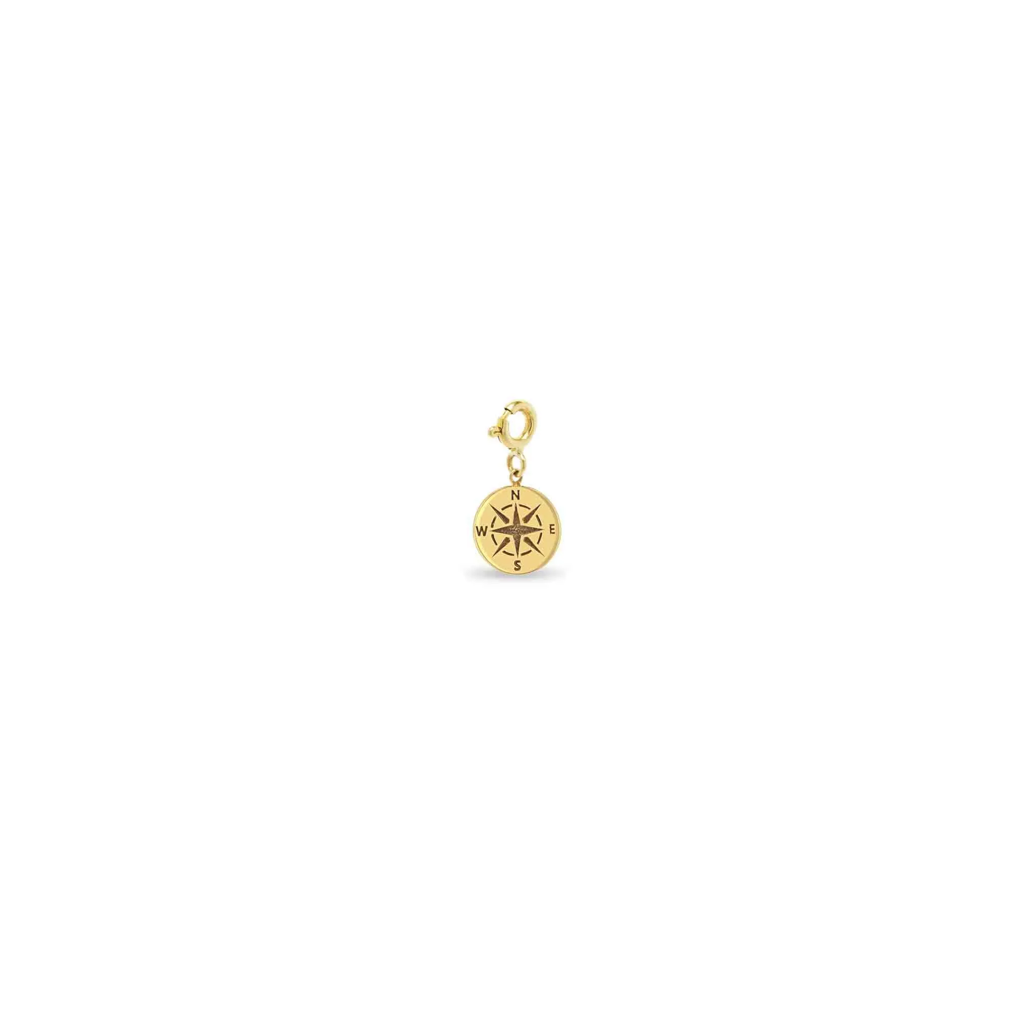 14k Single Midi Bitty Compass Charm