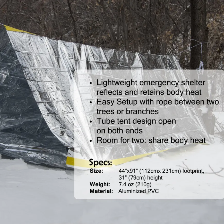 2 Person Reflective Emergency Tube Tent