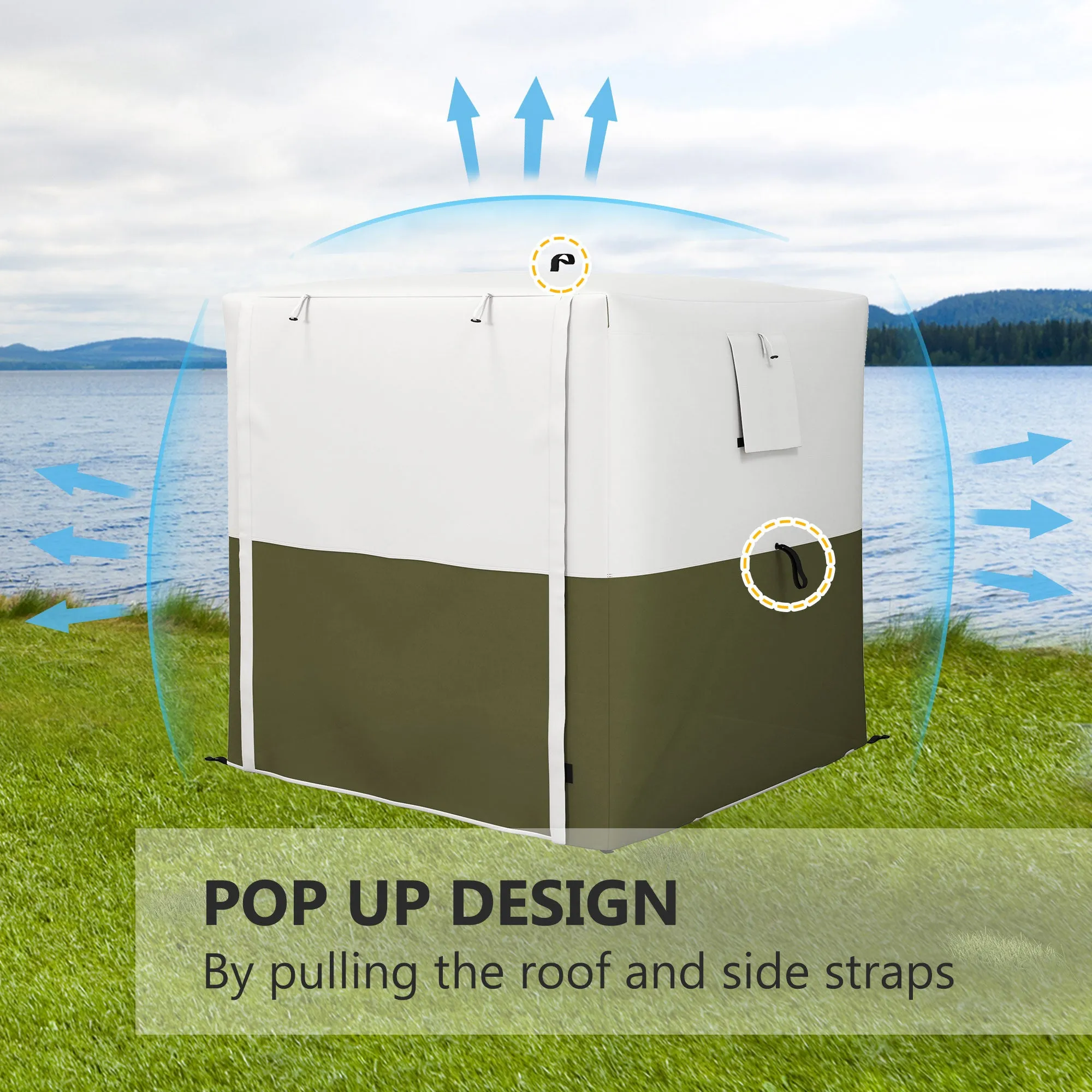 2 x 2m Pop-Up Gazebo, with Accessories - Green