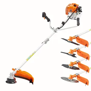 43cc Pole Brush Cutter Garden Whipper Snipper Tree Pruner 4 Blades