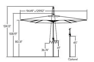 8’x11’ CRANK LIFTBOTTOM POLE