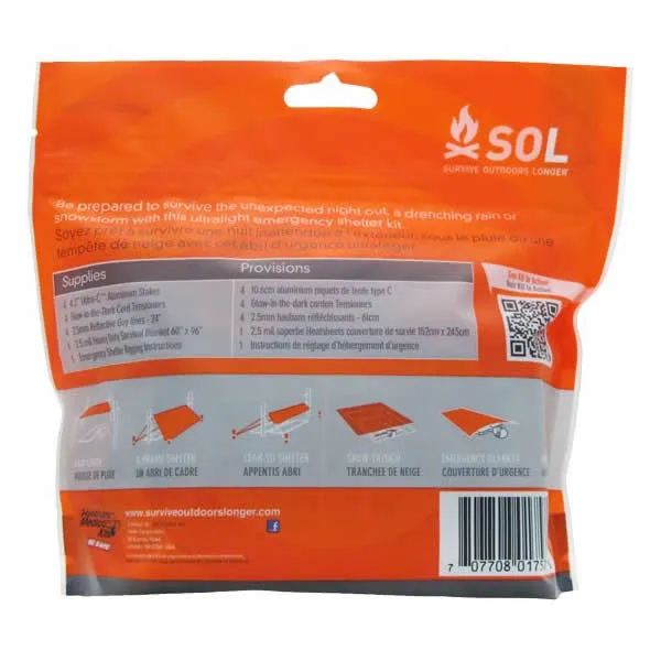 AMK SOL Emergency Shelter Kit - Blanket, stakes, guys