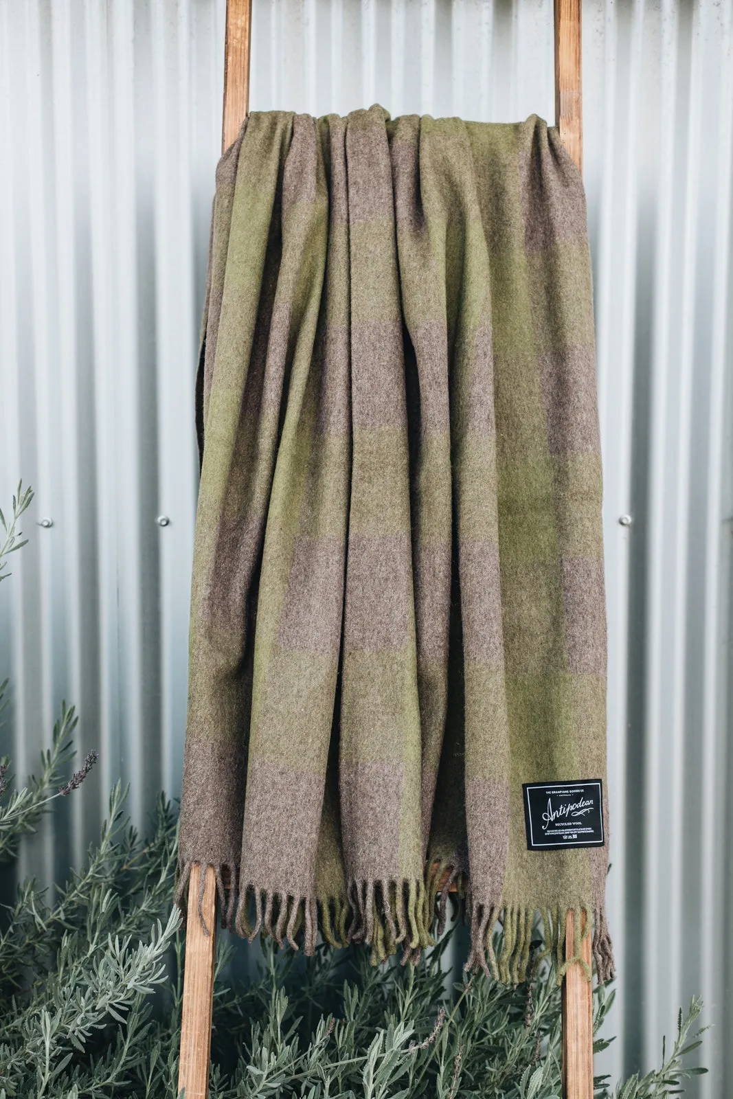 Antipodean Collection | Recycled Wool Check Blankets | Fern