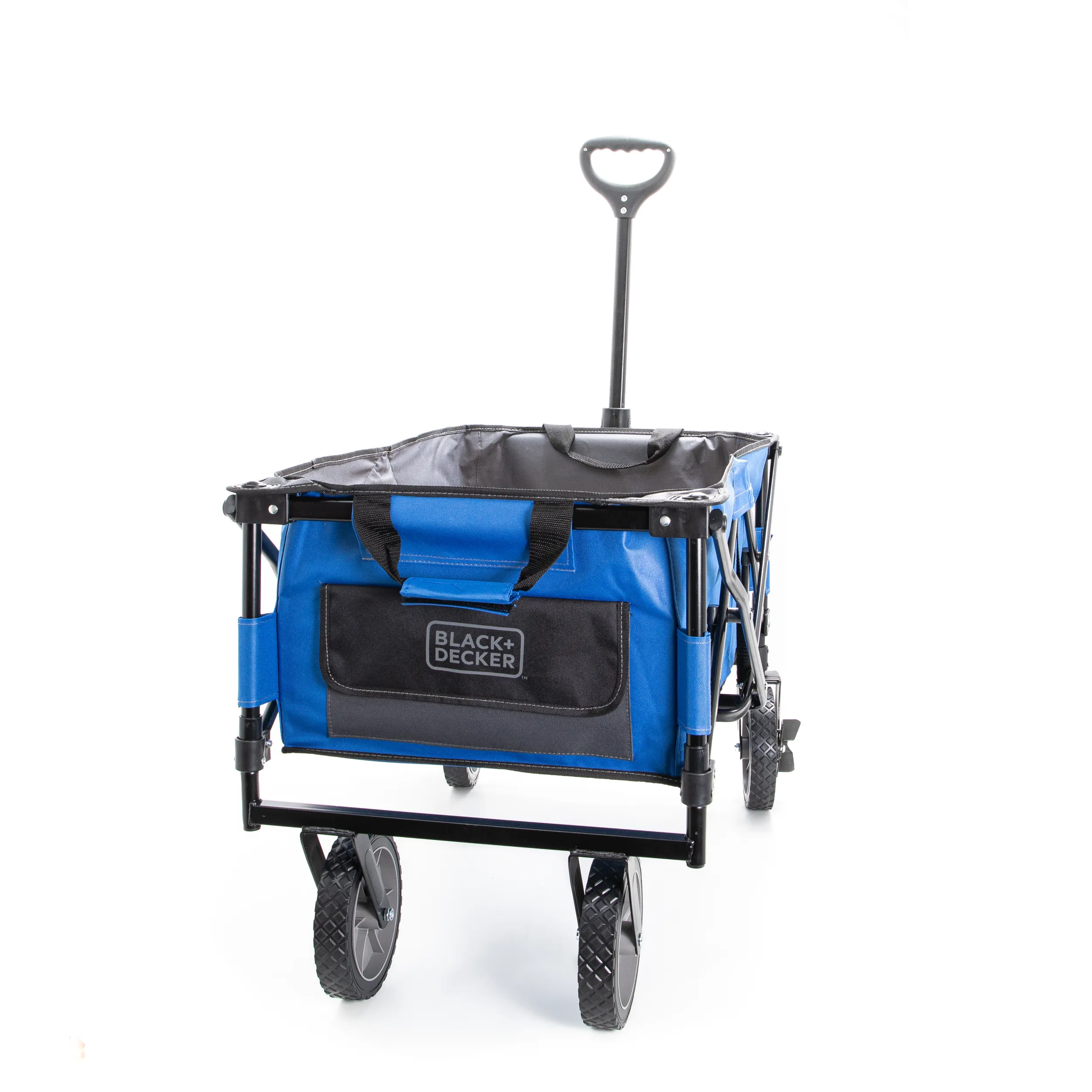 Blue Collapsible Storage Cart, Folding Utility Wagon