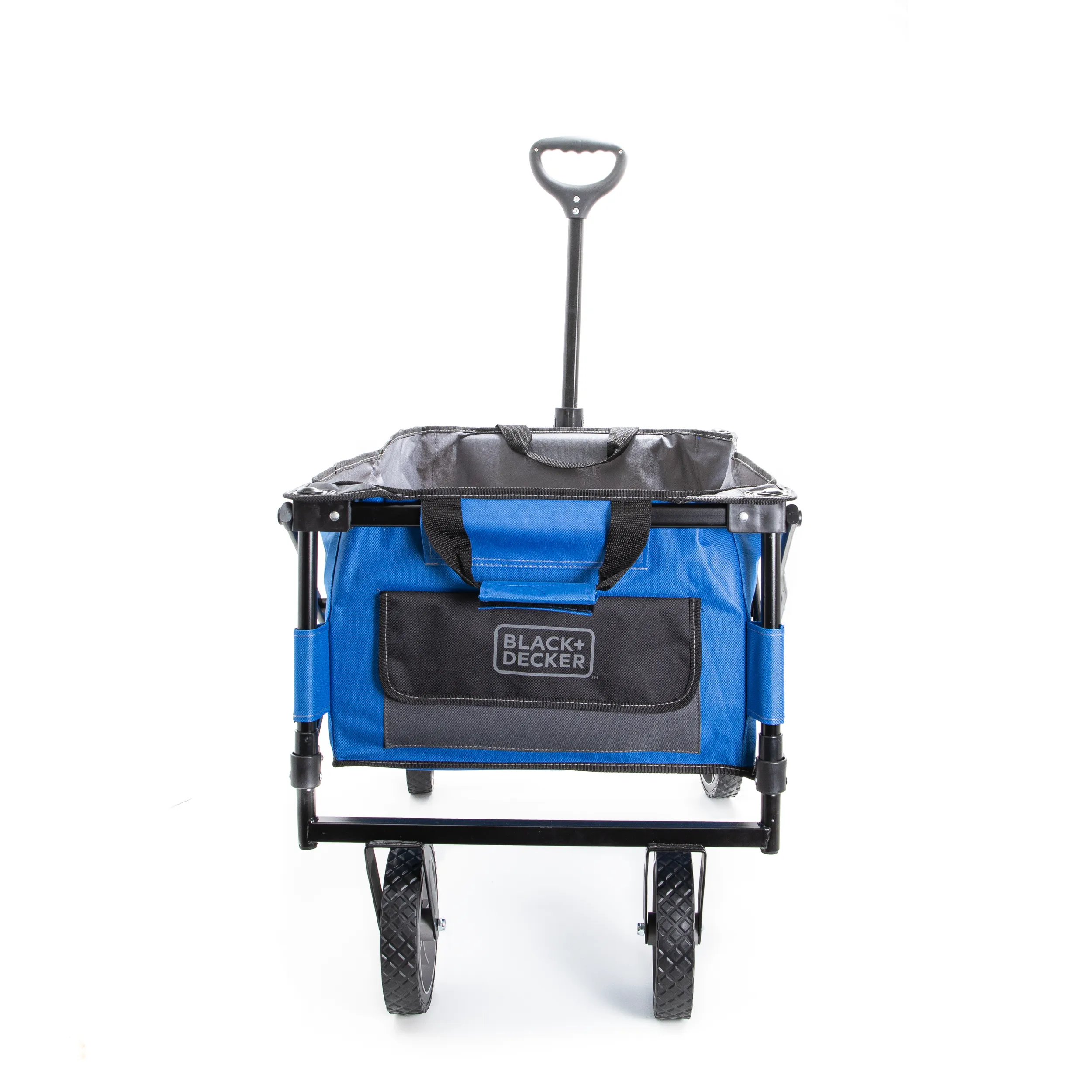 Blue Collapsible Storage Cart, Folding Utility Wagon