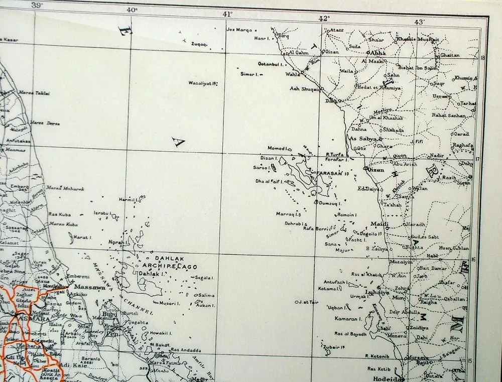 British WW2 Mulberry Leaf Tissue Map: Eritrea