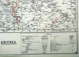 British WW2 Mulberry Leaf Tissue Map: Eritrea