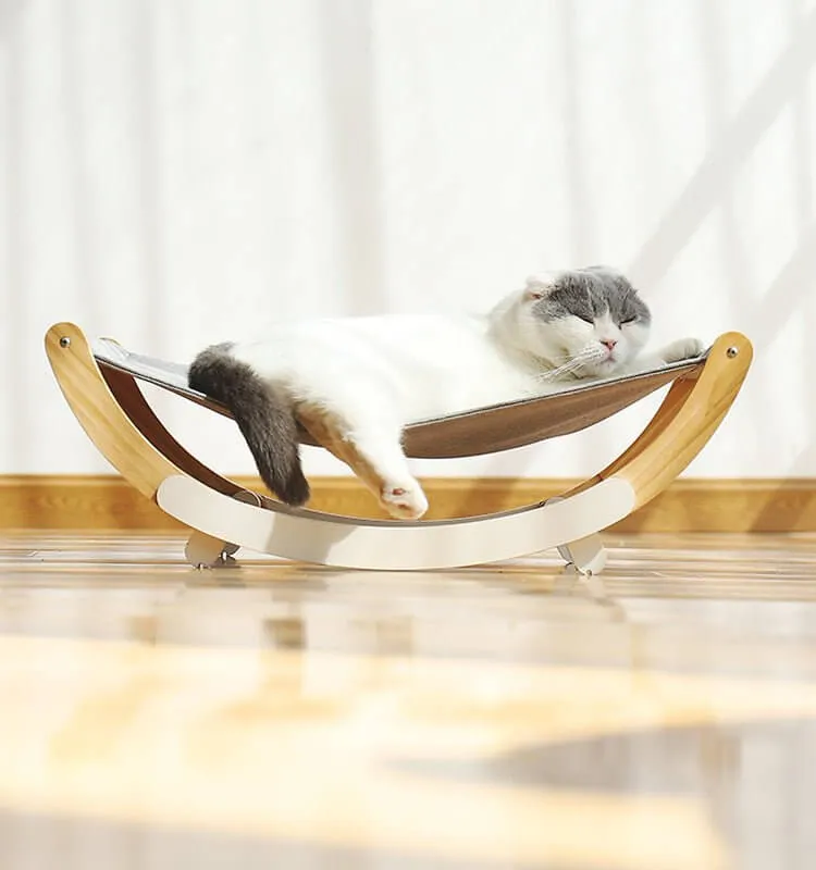 Cat Rocking Chair Pet Hammock Portable Elevated Bed for Cat Small Dogs