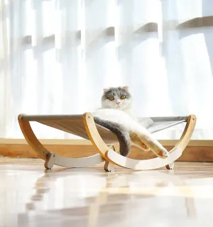 Cat Rocking Chair Pet Hammock Portable Elevated Bed for Cat Small Dogs