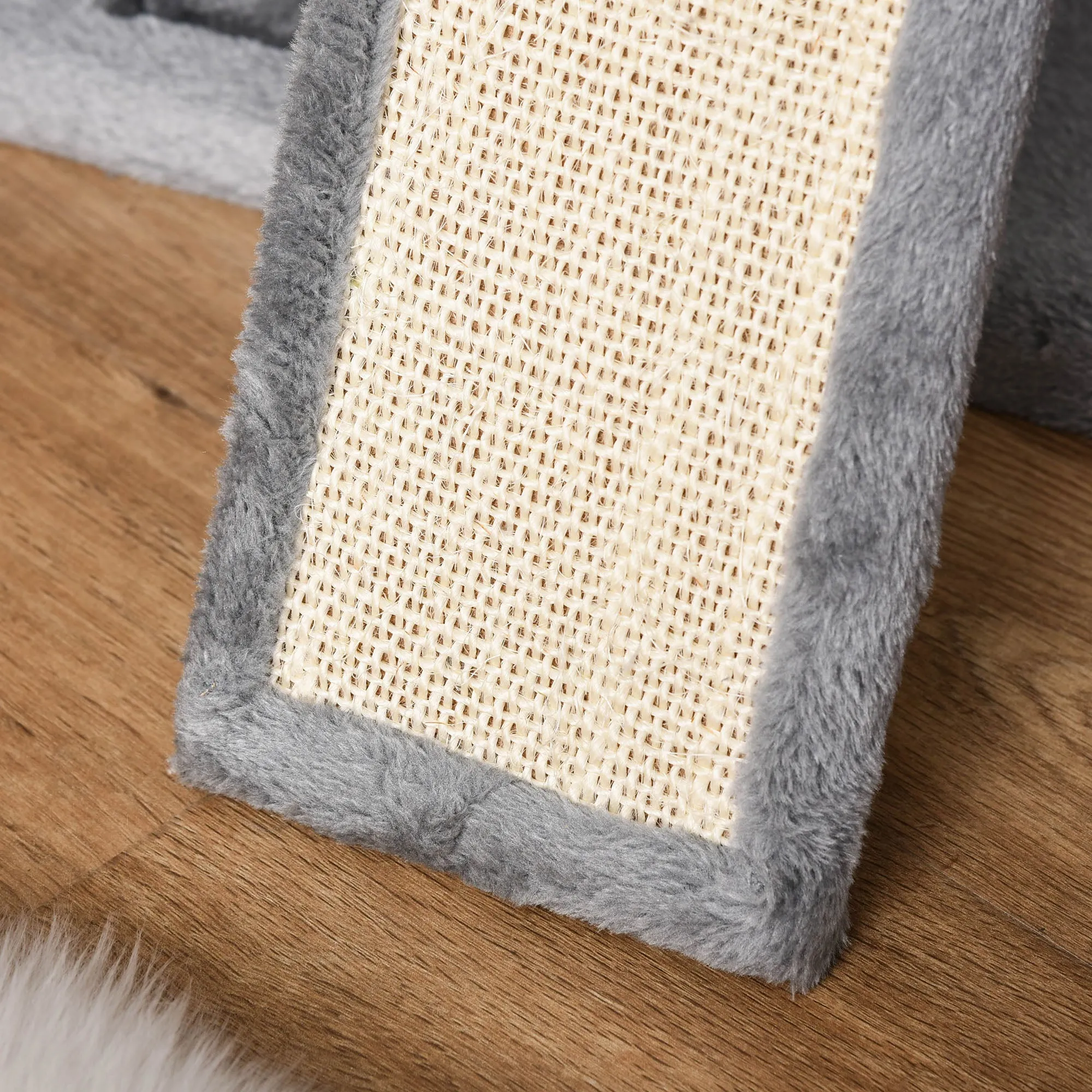 Cat Tree Tower for Indoor Cats 111cm Climbing Kitten Activity Centre with Sisal Scratching Post Pad Perch Hanging Ball Hammock Condo Toy Grey