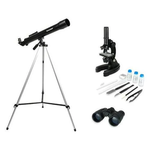 Celestron Telescope, Microscope and Binocular Science Kit - Black | 22010-CGL