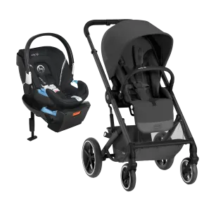 CYBEX Balios S Lux 2 Stroller   Aton 2 Car Seat - Black-Moon Black / Lavastone Black