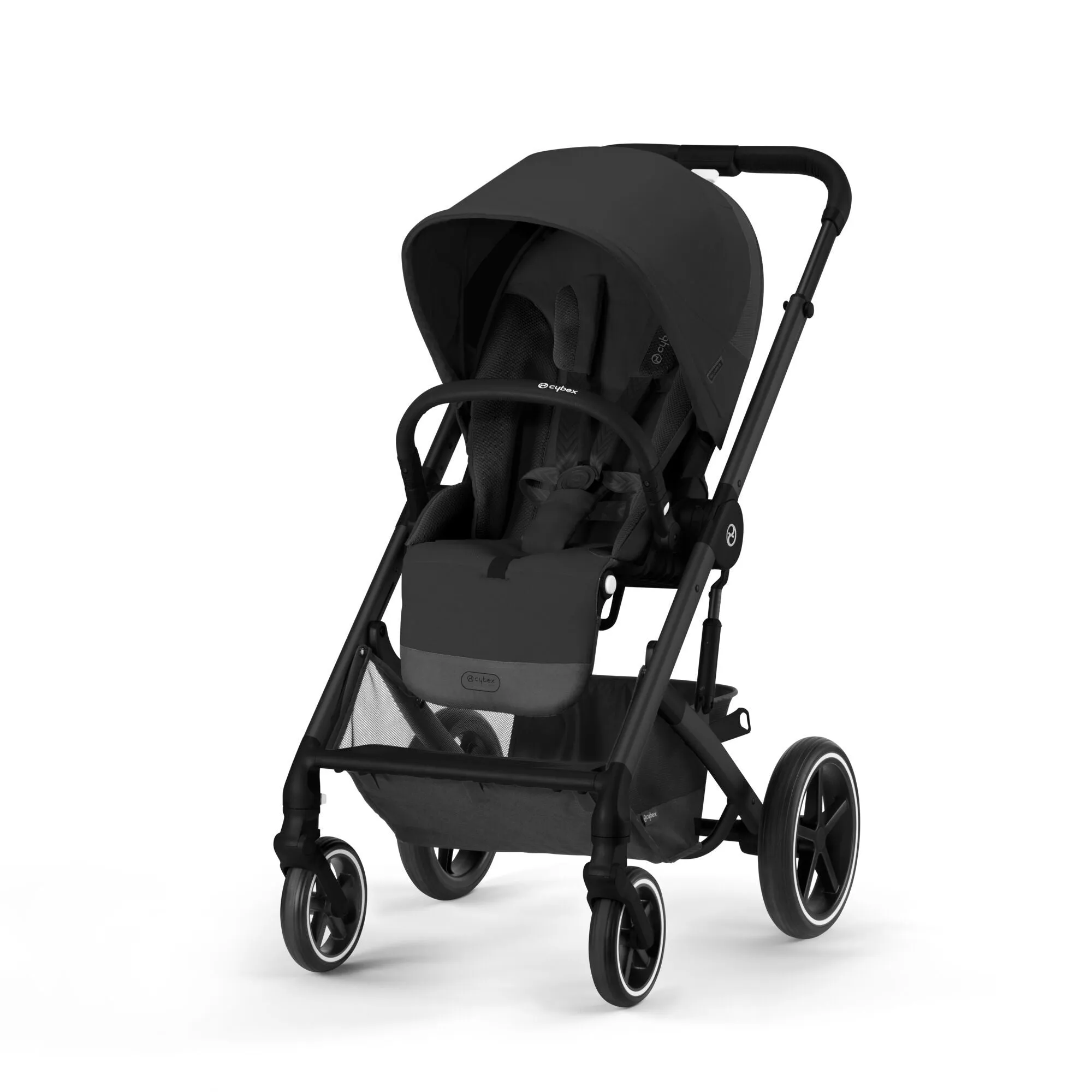 CYBEX Balios S Lux 2 Stroller   Aton 2 Car Seat - Black-Moon Black / Lavastone Black