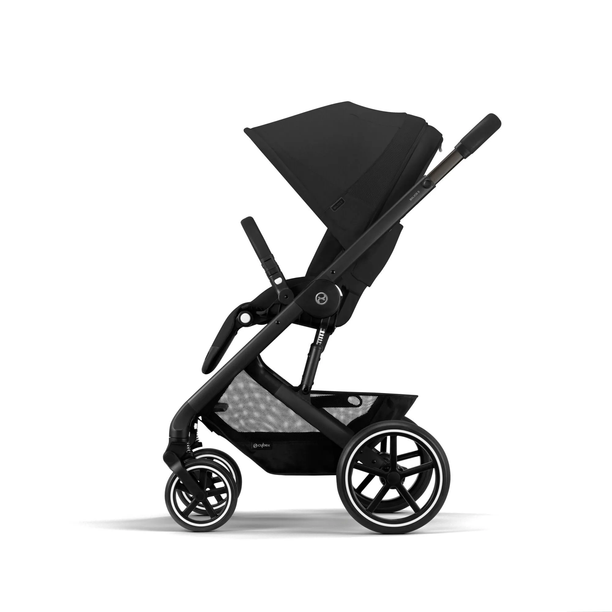 CYBEX Balios S Lux 2 Stroller   Aton 2 Car Seat - Black-Moon Black / Lavastone Black