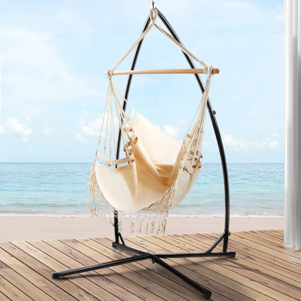 Durable Outdoor Hammock Chair Set, 360° Rotating - Gardeon