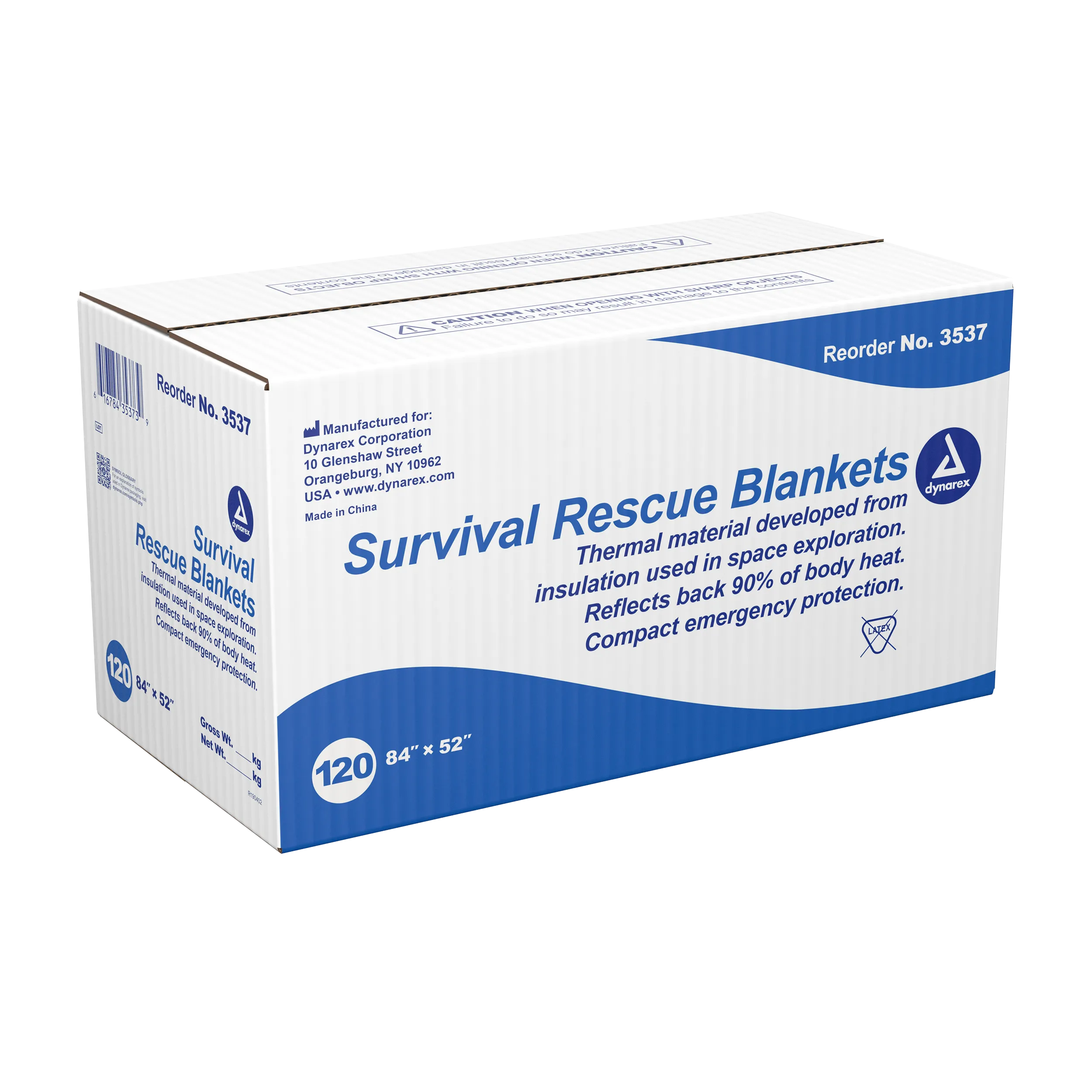 Dynarex - Emergency Survival Rescue Blanket, 84" x 52"