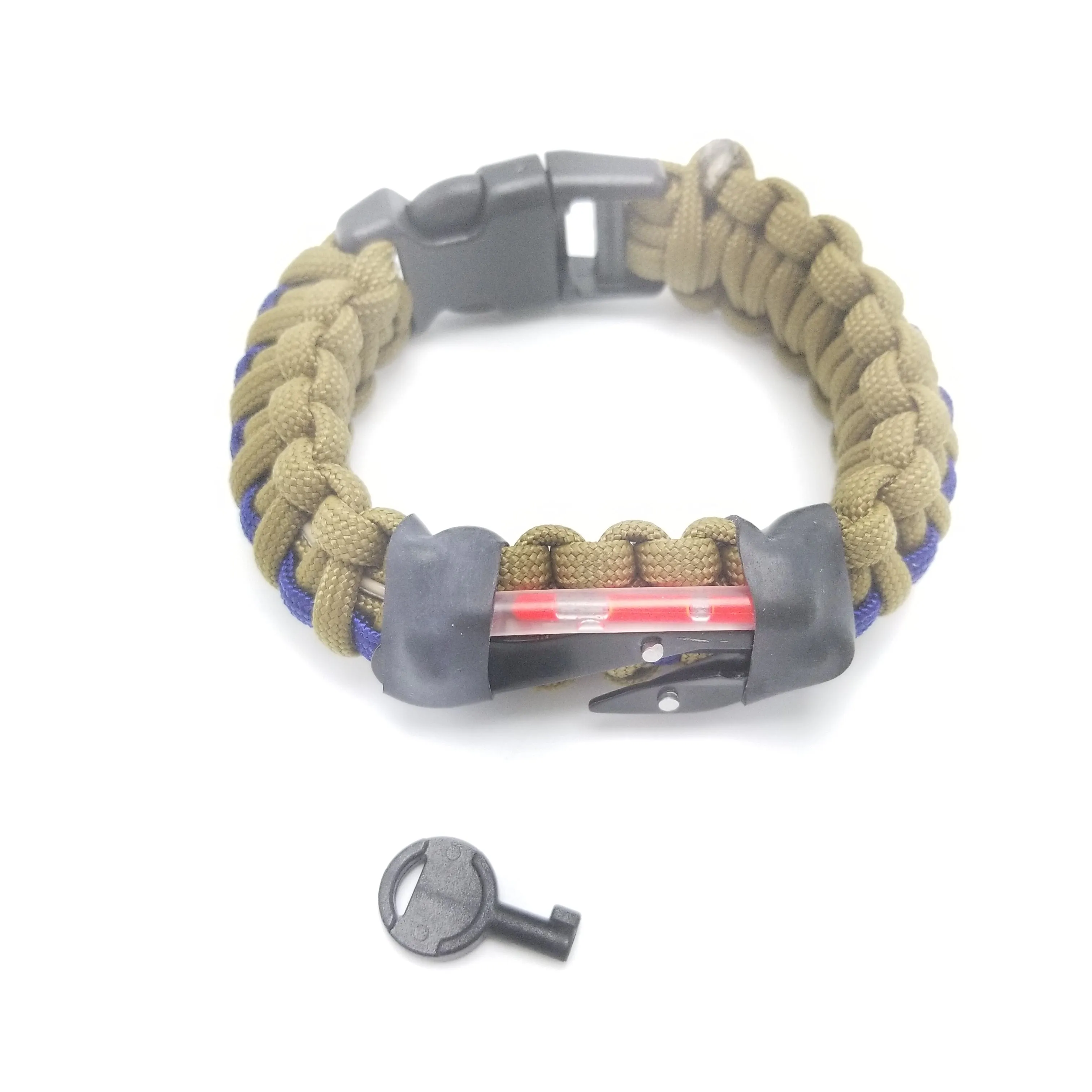 First Responder Strap - Police LEO backup duty gear w/ light, cuff key, seatbelt cutter, compass.