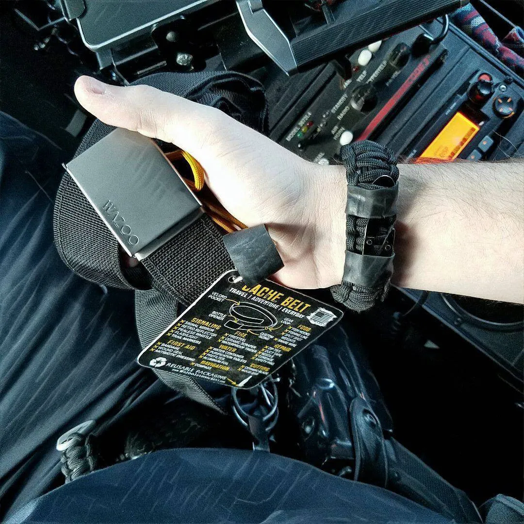 First Responder Strap - Police LEO backup duty gear w/ light, cuff key, seatbelt cutter, compass.