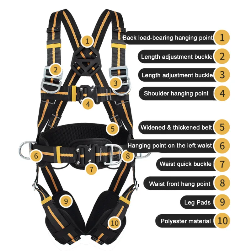 Five-point Safety Belt High-altitude Operation Anti-fall Double Hook Buffer Bag Full Set