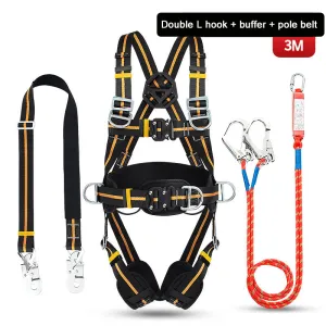 Five-point Safety Belt High-altitude Operation Anti-fall Double Hook Buffer Bag Full Set