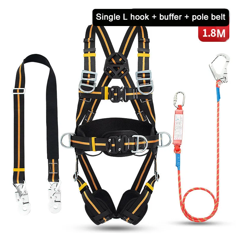 Five-point Safety Belt High-altitude Operation Anti-fall Double Hook Buffer Bag Full Set