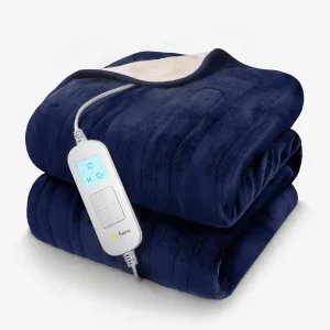 Fleece Electric Heated Throw - Navy