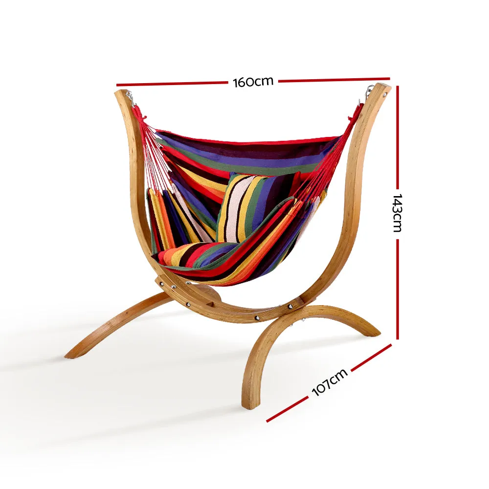 Gardeon Hammock with Wooden Hammock Stand