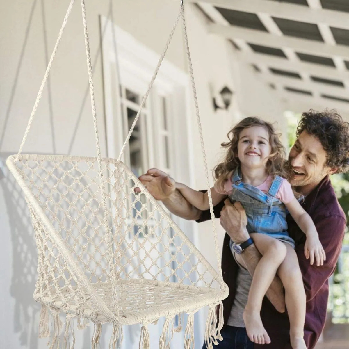 Hammock Chair Macrame Swing - E EVERKING