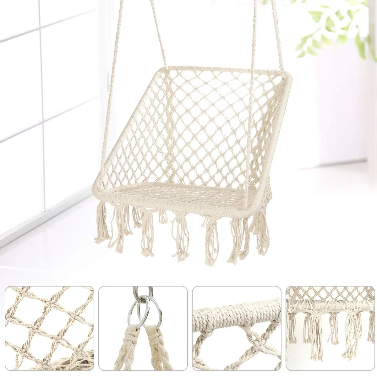 Hammock Chair Macrame Swing - E EVERKING