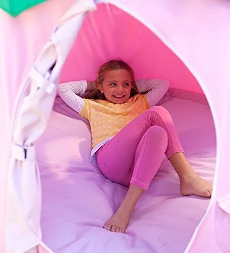 HearthSong Cozy Posy HugglePod Hanging Play Tent with Crescent Stand