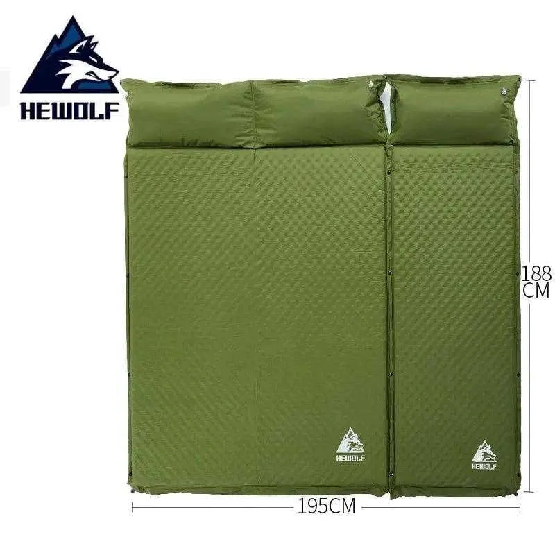 HEWOLF 2 1 Spliced Inflatable Camping Mattress