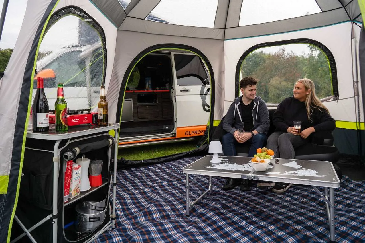 Hive Campervan Awning (Fibreglass Poles) - with Sleeping Pod