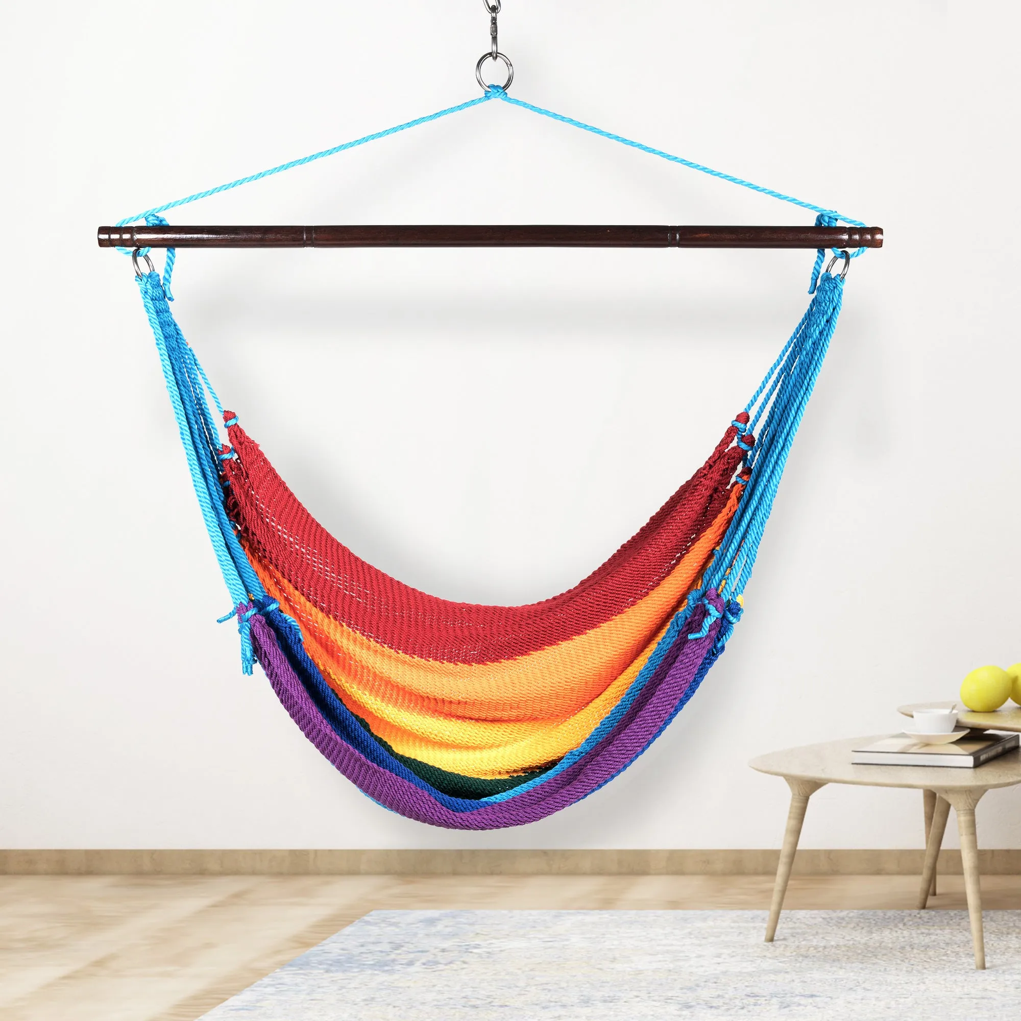 Jumbo Caribbean Hammock Chair - Rainbow