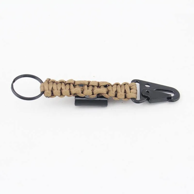 Keychain Carabiner 2PCS Pack Survival Lanyard with Fire Starter