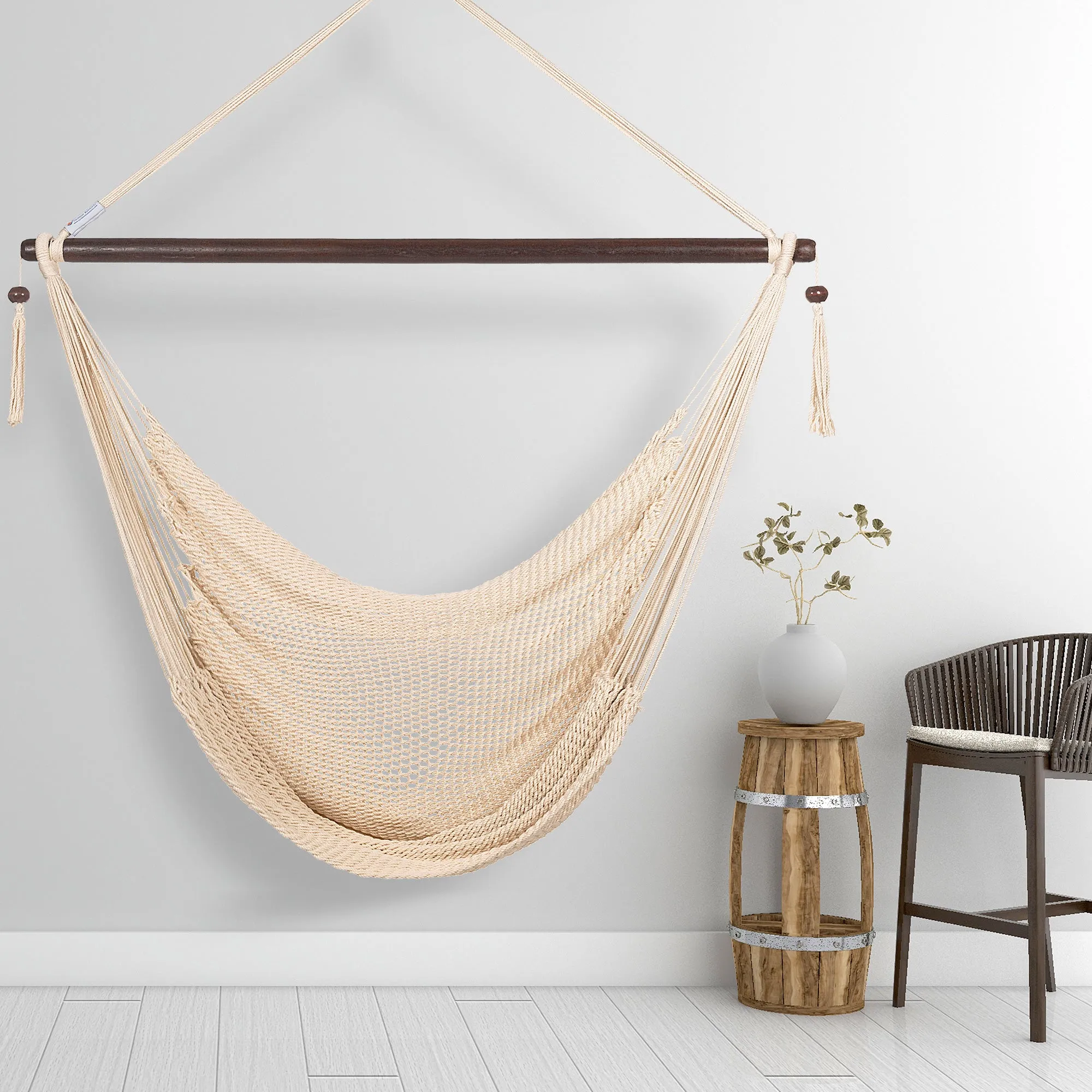 Large Caribbean Hammock Chair - Cream