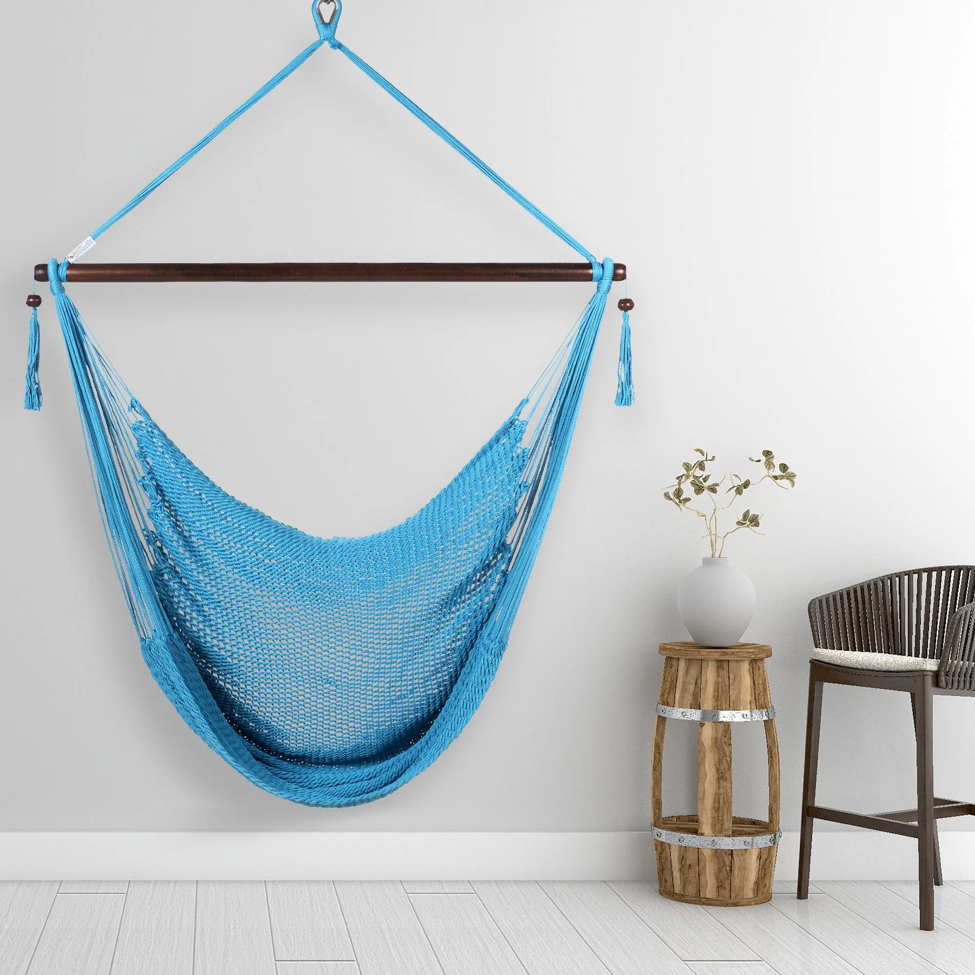 Large Caribbean Hammock Chair - Light Blue