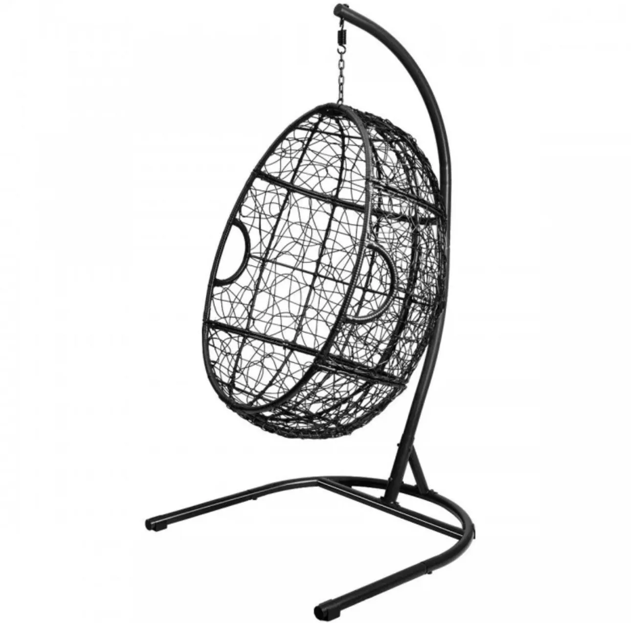 Outdoor / Indoor Patio Egg Swing Chair W/ Stand, Cushion, Pole, Basket - Heavy Duty Chair | Very Comfy Cushions | Hammock | Comes In 2 Colours | Holds 250lbs