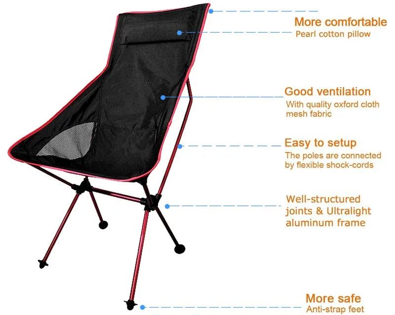 Portable Gray Moon Camping chair