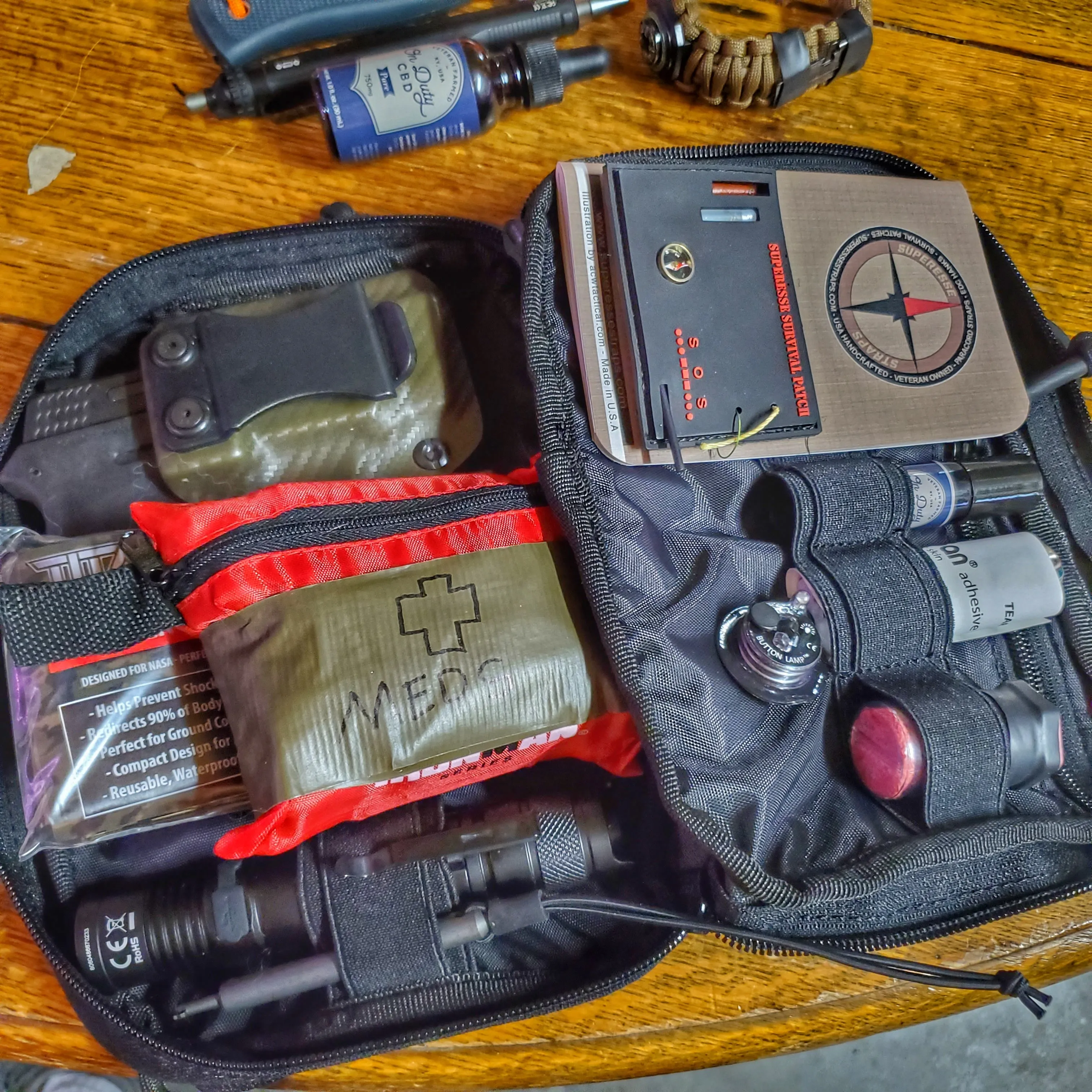 Superesse Survival Patch: Compartmentalized Micro EDC and Survival Kit