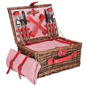 Wicker picnic set for 4