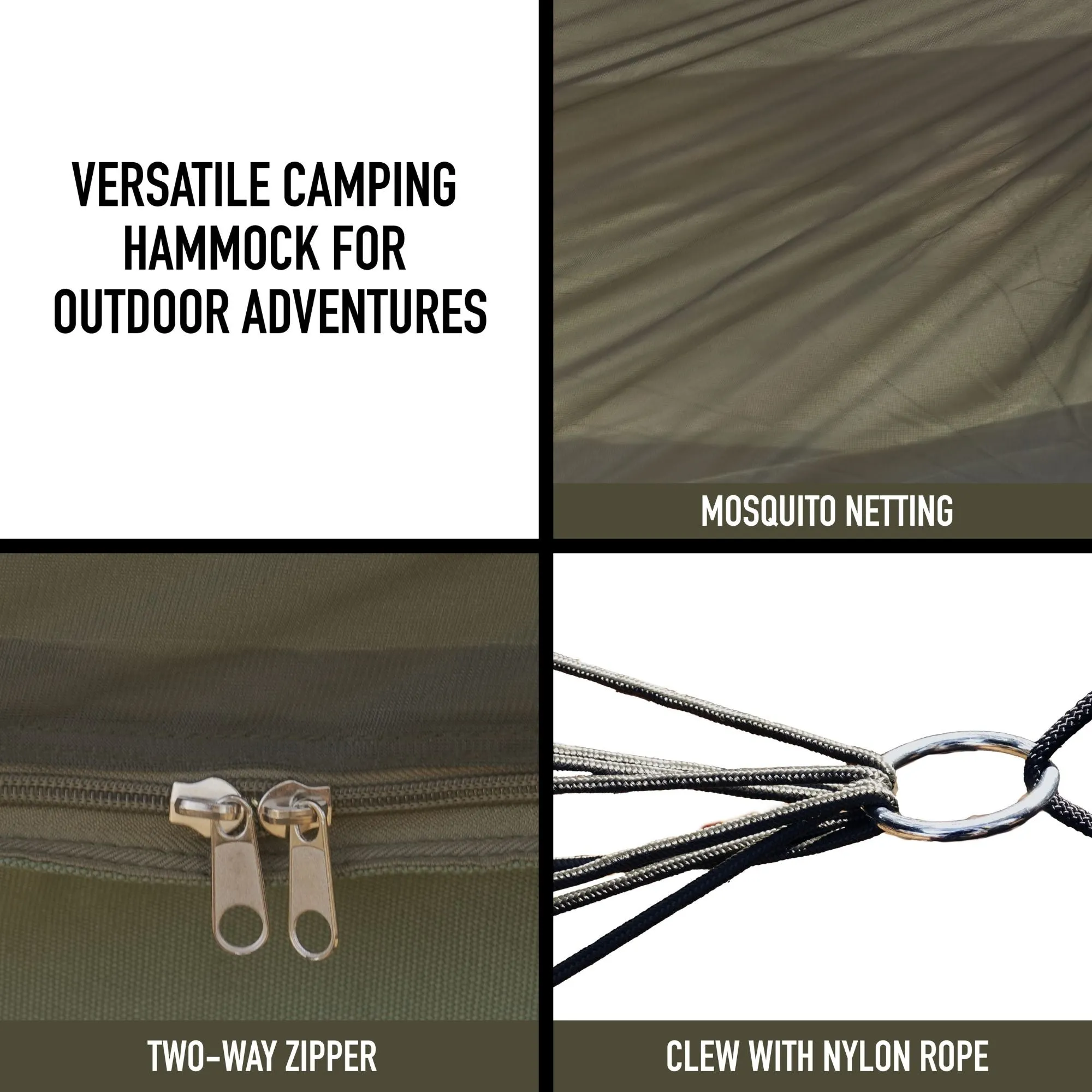 Woodland Camo - Military GI Style Jungle Hammock 78 in. x 30 in. x 20 in.