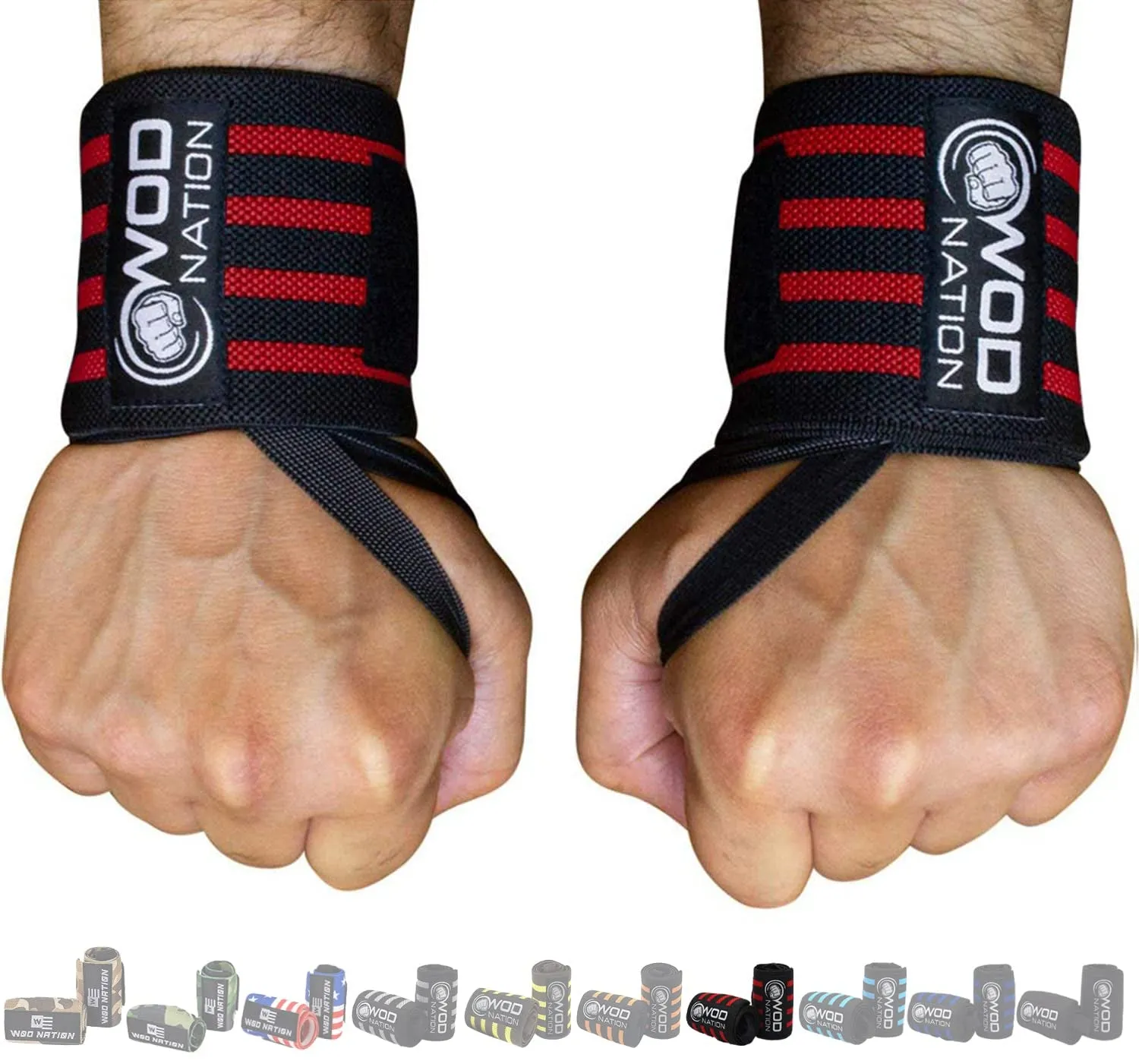 Wrist Wraps Weightlifting for Men & Women - Weight Lifting Wrist Wrap Set of 2 Forcrossfit and Cross Training (12" or 18")   Includes Carrying Bag